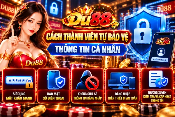 Cách Thành Viên Tự Bảo Vệ Thông Tin Cá Nhân DU88 Cách Thành Viên Tự Bảo Vệ Thông Tin Cá Nhân DU88