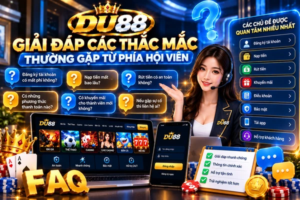 Giải đáp các thắc mắc thường gặp của hội viên DU88 về tài khoản, giao dịch và hỗ trợ
