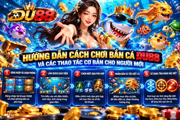Hướng dẫn cách chơi bắn cá DU88 và các thao tác cơ bản dành cho người mới