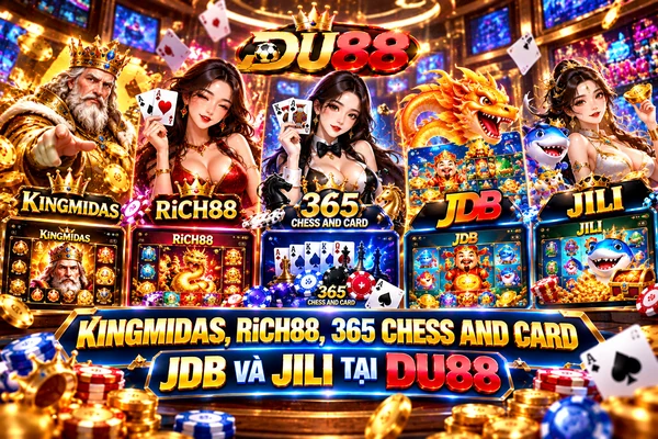 KingMidas, RiCH88, 365 Chess and Card, JDB và Jili tại sảnh game bài DU88