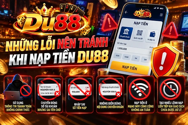 Những Lỗi Nên Tránh Khi Nạp Tiền DU88