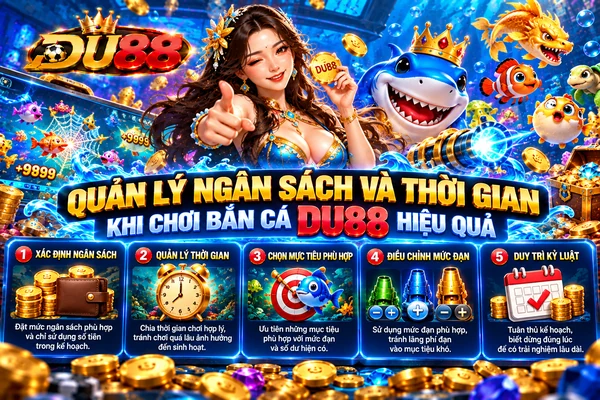 Quản lý ngân sách và thời gian khi chơi bắn cá DU88 với mức đạn, mục tiêu và kế hoạch chơi hợp lý