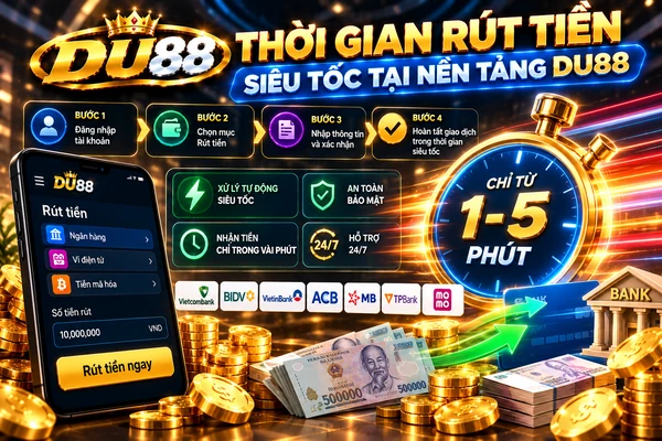 Thời gian rút tiền tại DU88 với giao diện giao dịch và các phương thức thanh toán